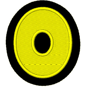 Emblemas Living Letra O Amarelo