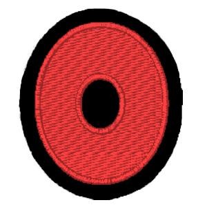 Emblema Living Letra O Vermelho