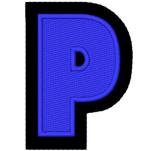 Emblemas Living Letra P Azul