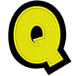 Emblemas Living Letra Q Amarelo