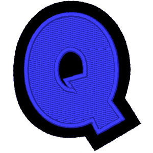 Emblemas Living Letra Q Azul