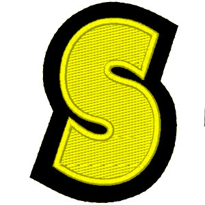 Emblemas Living Letra S Amarelo