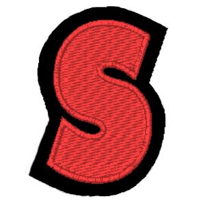 Emblema Living Letra S Vermelho