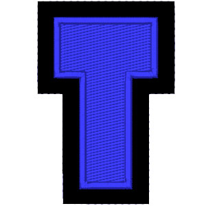 Emblemas Living Letra T Azul