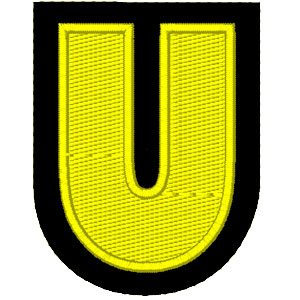 Emblemas Living Letra U Amarelo