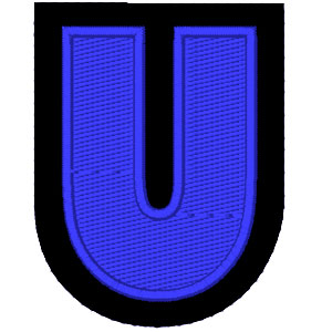 Emblemas Living Letra U Azul