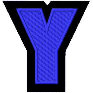 Emblemas Living Letra Y Azul