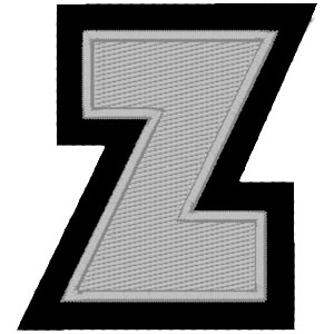 Emblemas Living Letra Z Cinza