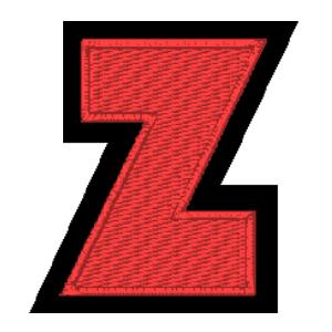 Emblema Living Letra Z Vermelho