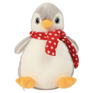 Pinguim de peluche com fecho.