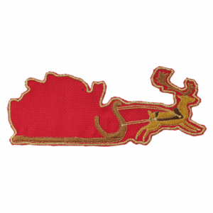 Chapas Viviendo el Trineo de la Plaza de Navidad. verm.