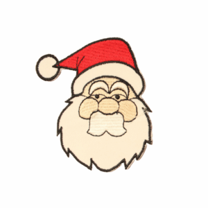 Lebende Weihnachtsmannkopf-Abzeichen