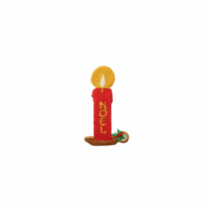 Insignias de Noel con velas navideñas vivas