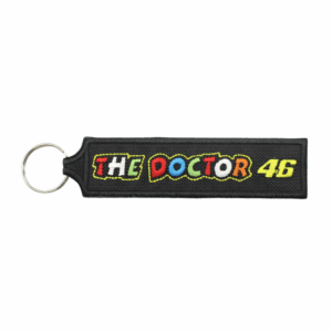 Porta-chaves Bordado - The Doctor 46 - Valentino Rossi (Preto)