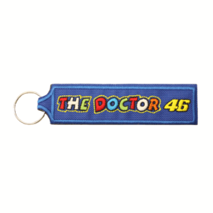 Porta-chaves Bordado - The Doctor 46 - Valentino Rossi (Azul)