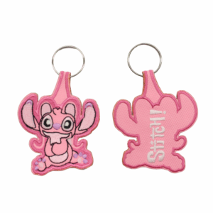 Porta-chaves Bordado - Stitch (Rosa Claro)