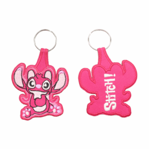 Porta-chaves Bordado - Stitch (Rosa Escuro)