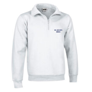 Polo Branco Personalizado - Meio Fecho Felpa Americana - Unisexo