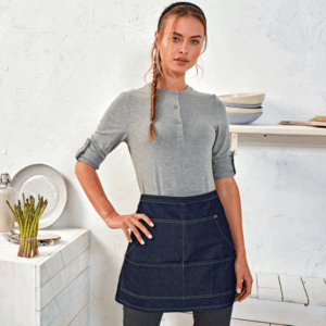 Avental Curto de Bar Denim
