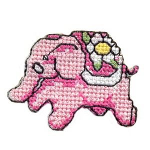 Lebendes Kind Elefant Kreuzstich Abzeichen