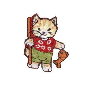 Insignias Niño vivo Pesca Gato Término Pegatina