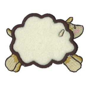 Lebende Embleme Kind Schaf Laufen