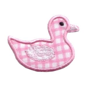 Insignias infantiles del pato rosa vivo