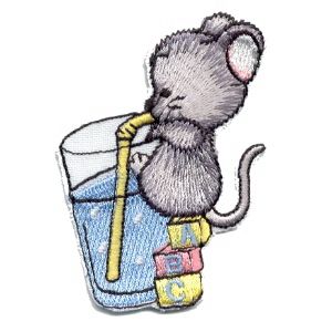 Badges Souris Enfant Vivant avec Tasse