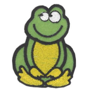 Insignias de niño rana viviente