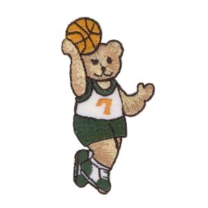 Insignias Living Child Bear Basket Término Pegatina