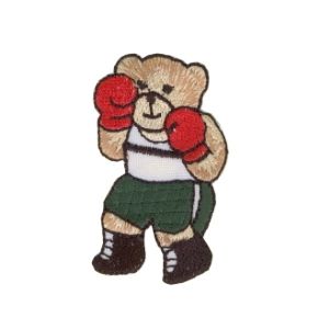 Living Child Bear Boxing Badges Heat Adhesive