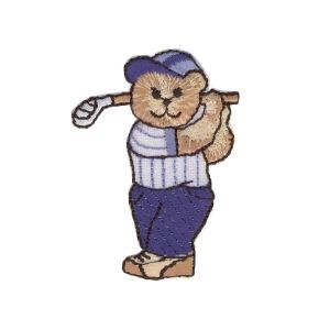 Insignias Living Child Bear Golf Término Pegatina