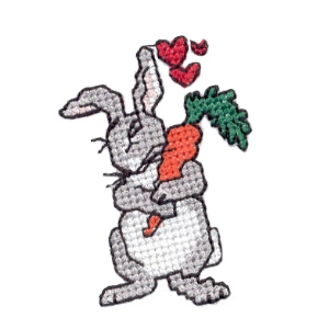 Emblemas de Conejos Living Child en punto de cruz