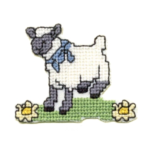 Emblemas de ovejas de punto de cruz de Living Child