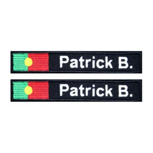 2 X Emblemas iguais Living “Bandeira Portugal e Nome” Adulto