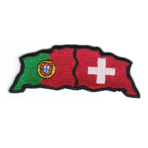 Emblema Bordado – Bandeira Portugal Suíça