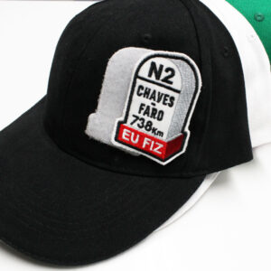 Boné com velcro forma do marco Nacional 2 mais emblema bordado