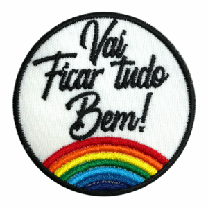 Emblema "Vai ficar tudo bem!" - Fundo Branco