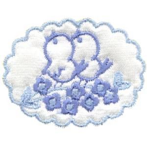 Chapa Niño Vivo Dos Pajaritos Azules