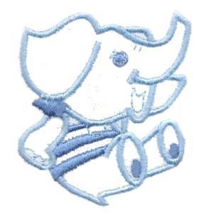 Living Child Elephant Badge M Light Blue