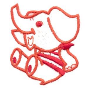 Emblema Living Criança Elefante N Laranja