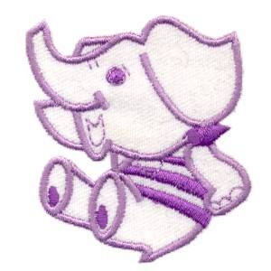 Insignia Viviente Niño Elefante N Morado Esc.