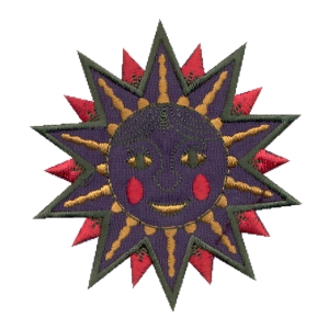 Emblema infantil estrella viva con cara