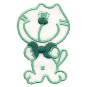 Lebendes Kind, dunkelgrünes Katzenemblem