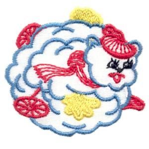 Insignia infantil de nube roja viva