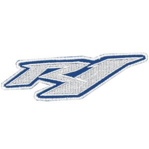Emblema Motard Modelo R1 Grande Azul