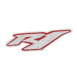 Emblema Motard Modelo R1 pequeño rojo