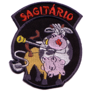 Emblema Signo Sagitário c/vaca