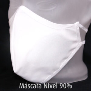 Máscaras bico de pato Brancas Nível 2 - Reutilizáveis – Pack de duas unidades