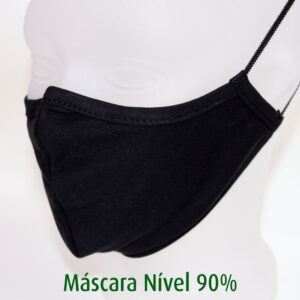 Máscaras bico de pato Pretas Nível 2 - Reutilizáveis – Pack de duas unidades